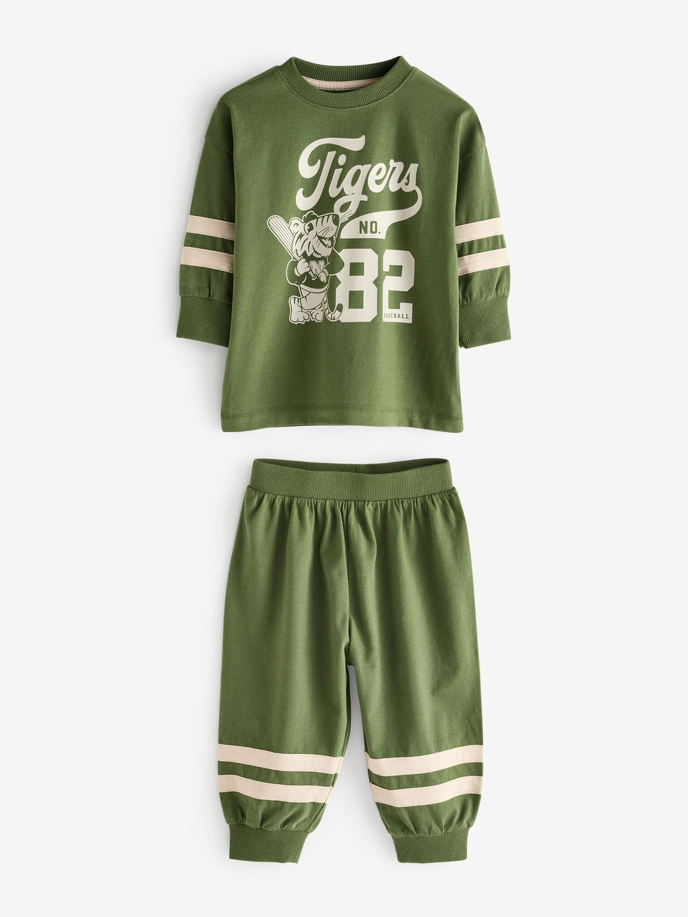 Пижама для мальчика Next 399-482, 3 шт., Зеленый, Сиреневый, Кирпичный