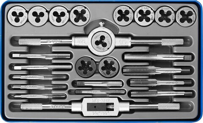 ЗУБР 24 предмета, сталь Р6М5, набор метчиков и плашек, Профессионал (28110-H24)