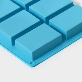 Форма для выпечки «Фигуры.Прямоугольник», силикон, 22×20,5×2,5 см, 6 ячеек (5,5×8 см)