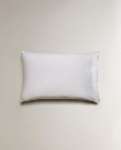 ZARA HOME (400 НИТЕЙ) НАВОЛОЧКА ИЗ ПЛОТНОГО САТИНА, БЕЛЫЙ