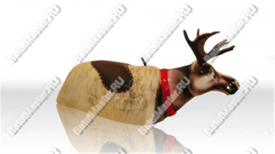 Надувной аттракцион Родео, олень+батут, "Северный олень", круглый, 6*6*3 м