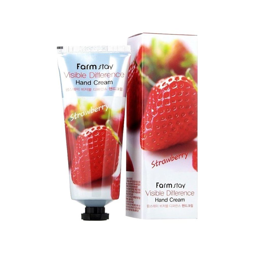 Крем для рук  Farm Stay Visible Difference Hand Cream Strawberry