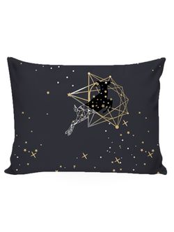 Семейный комплект постельного белья Simple House "Звездный олень", полисатин, молния, 2 пододеяльника 145х215 см, 2шт Наволочка 50х70 см 2 шт Простынь 240х215 см