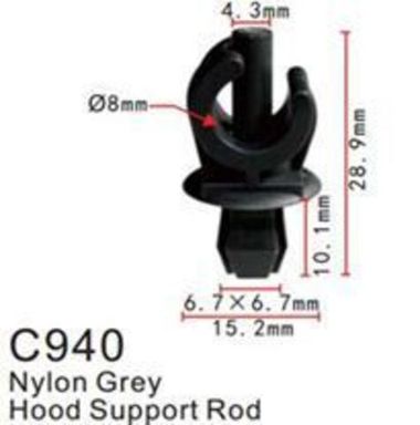 Клипса для крепления внутренней обшивки а/м Фольксваген пластиковая (100шт/уп.) Forsage клипса C0940(VW)