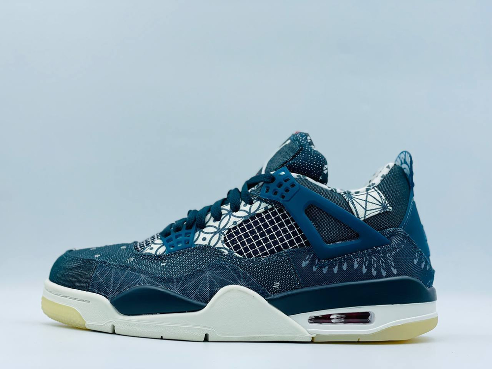 Кроссовки Nike Sports Men Jordan 4 Sashiko Ocean Blue