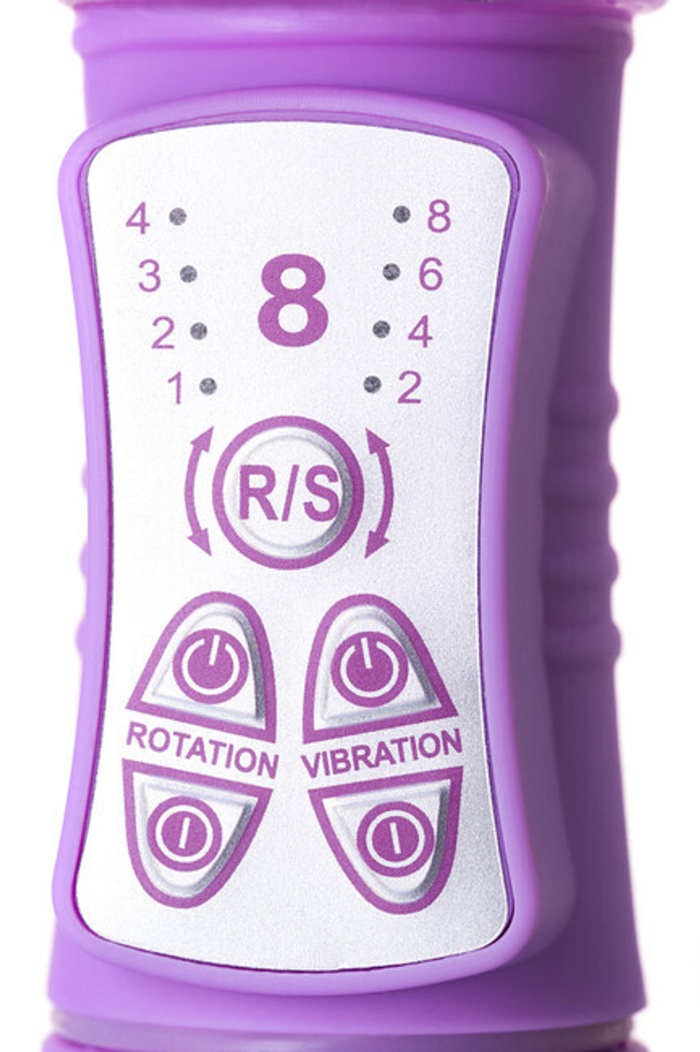 Ротационный вибратор с клиторальным зайчиком A-Toys High Tech Vibrator (8 режимов вибрации, 4 ротации) (Цвет: фиолетовый)