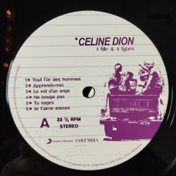 Винтажная виниловая пластинка LP Celine Dion 1 Fille and 4 Types (EU 2017)