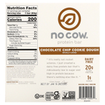 No Cow, Протеиновый батончик, тесто с шоколадной крошкой, 12 батончиков, 60 г (2,12 унции)
