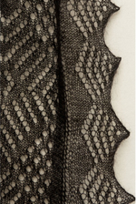 Оренбургский пуховый палантин с шелком АШ16070-07 черный