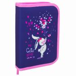 Пенал BRAUBERG, 1 отделение, 2 откидные планки, полиэстер, 21х14 см, "Little Bunny", 270311