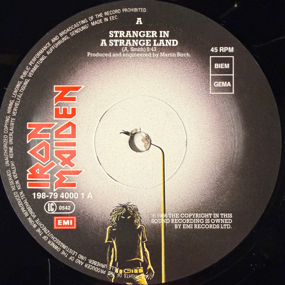 Iron Maiden ‎– Wasted Years · Stranger In A Strange Land (Европа 1990г.) 2 × Vinyl, 12", 45 RPM Т