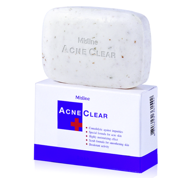 Мыло от акне Acne Clear Comedolytic Soap Scrub Moisturizers & Deodorant Mistine, 90 гр.