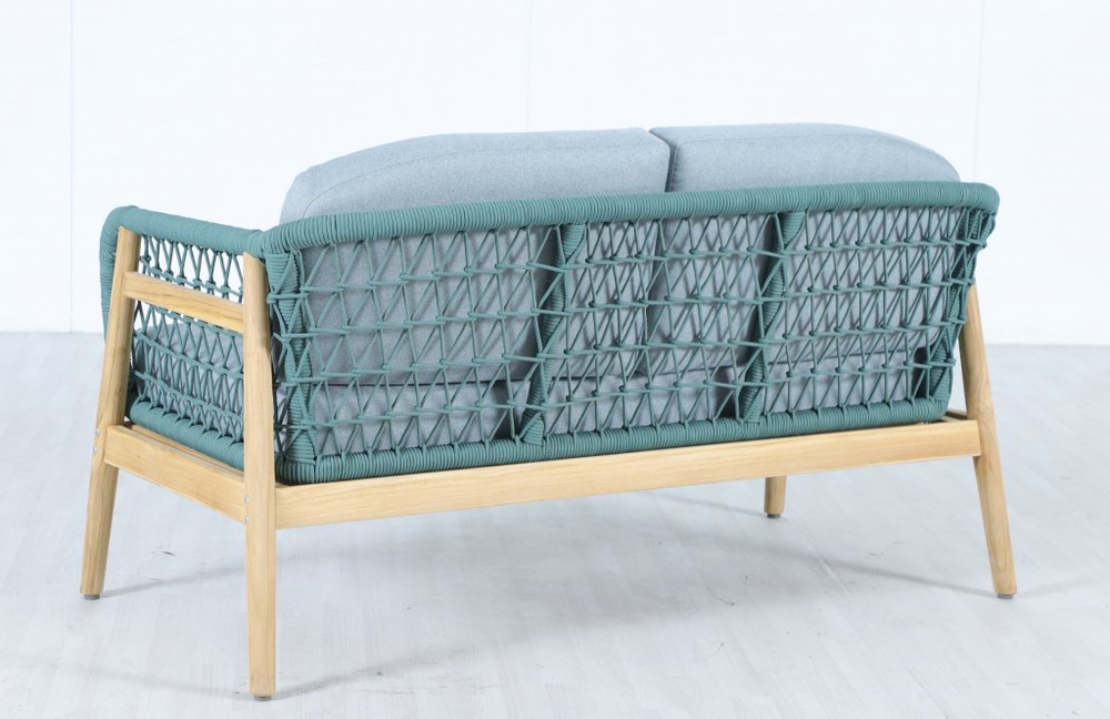 Диван деревянный двухместный Tagliamento Cambria, натуральный, мальмо