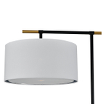 Напольный светильник 1x60Вт E27, металл/ткань, чёрный