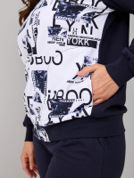 Костюм с брюками КБ-384/тсиний-бруклин