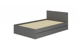 Кровать 1,2 м Симпл КР-07, графит
