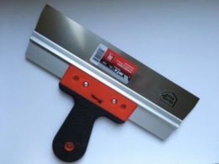 Шпатель фасадный Matrix из нержавеющей стали, узкое полотно, двухкомпонентная ручка 475мм