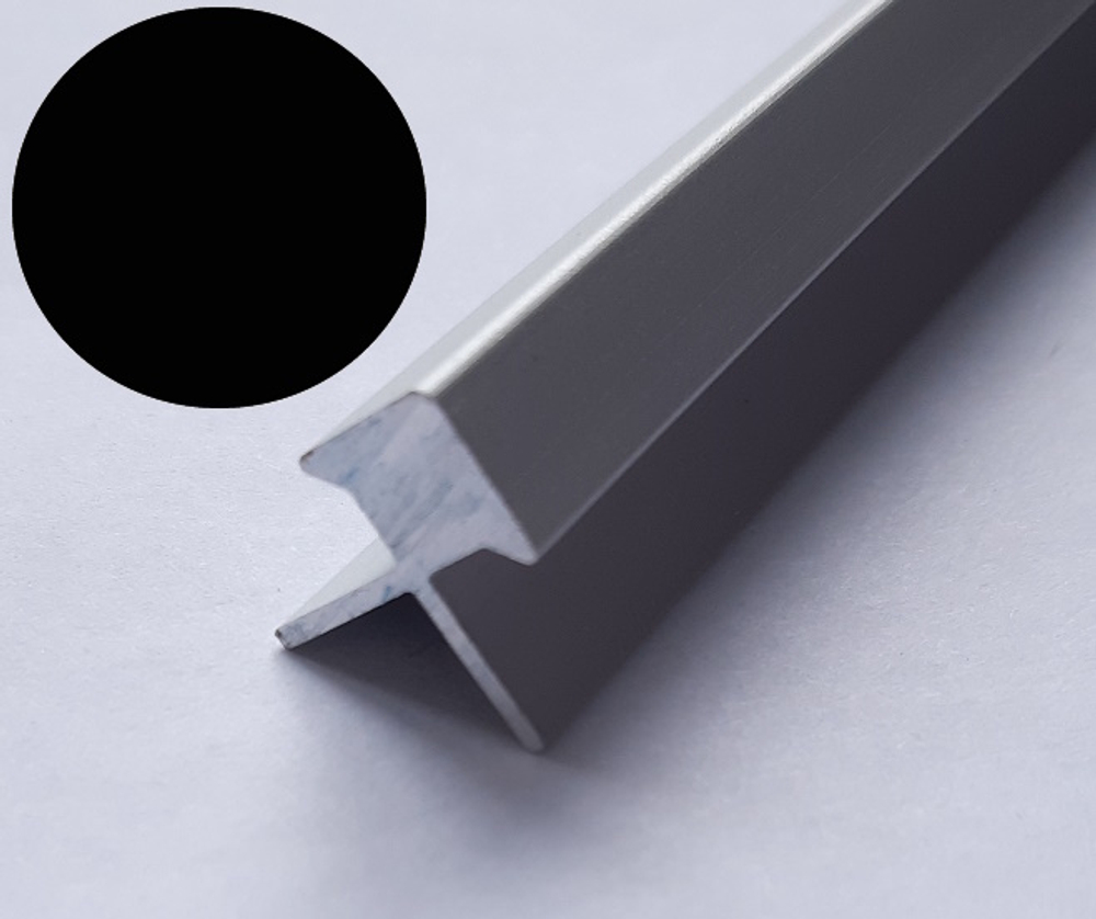 Алюминиевый профиль квадратного сечения чёрный PE