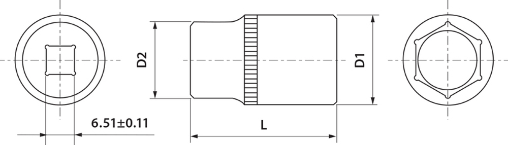 FS01405 Головка торцевая 1/4"DR, 5 мм