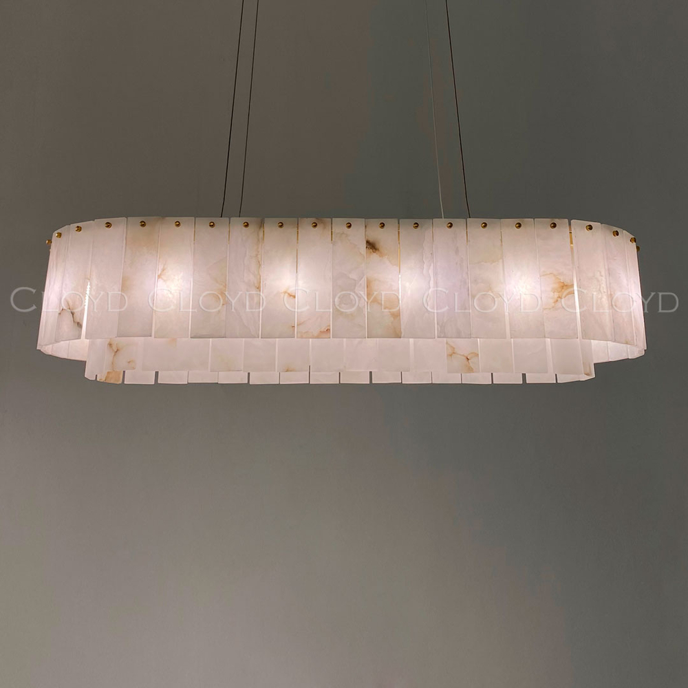 Люстра Cloyd HERCULANUM-A C10 / шир. 100 см - алебастр - латунь (арт.11158)