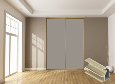 Дверь-купе 2850*600(700,800,900) мм, золото матовое, Фантом LAMARTY