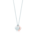 Подвеска из серебра и Rubedo, Tiffany 💠двойные сердечки , В наличии