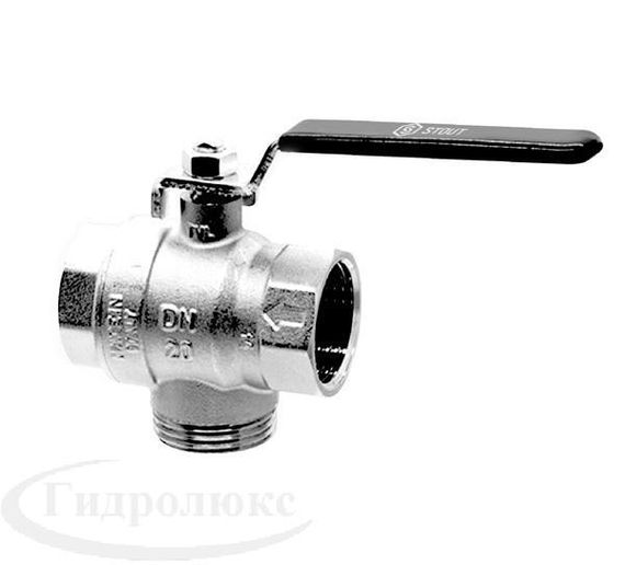 Кран шаровый с фильтром В-В 1/2&quot; рычаг STOUT#