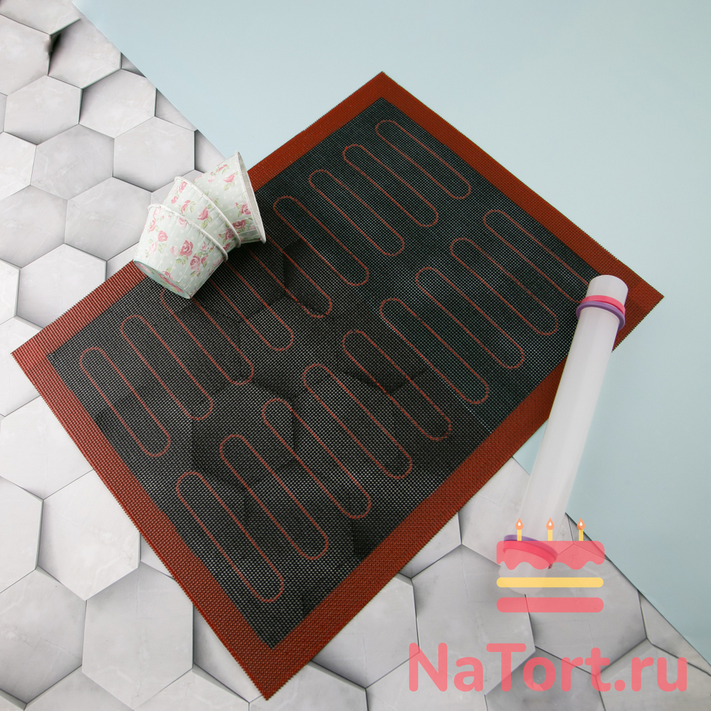 Коврик армированный с разметкой для эклеров 40x30