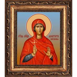 Феоктиста Калужская (Ченцова) мученица. Икона на холсте.