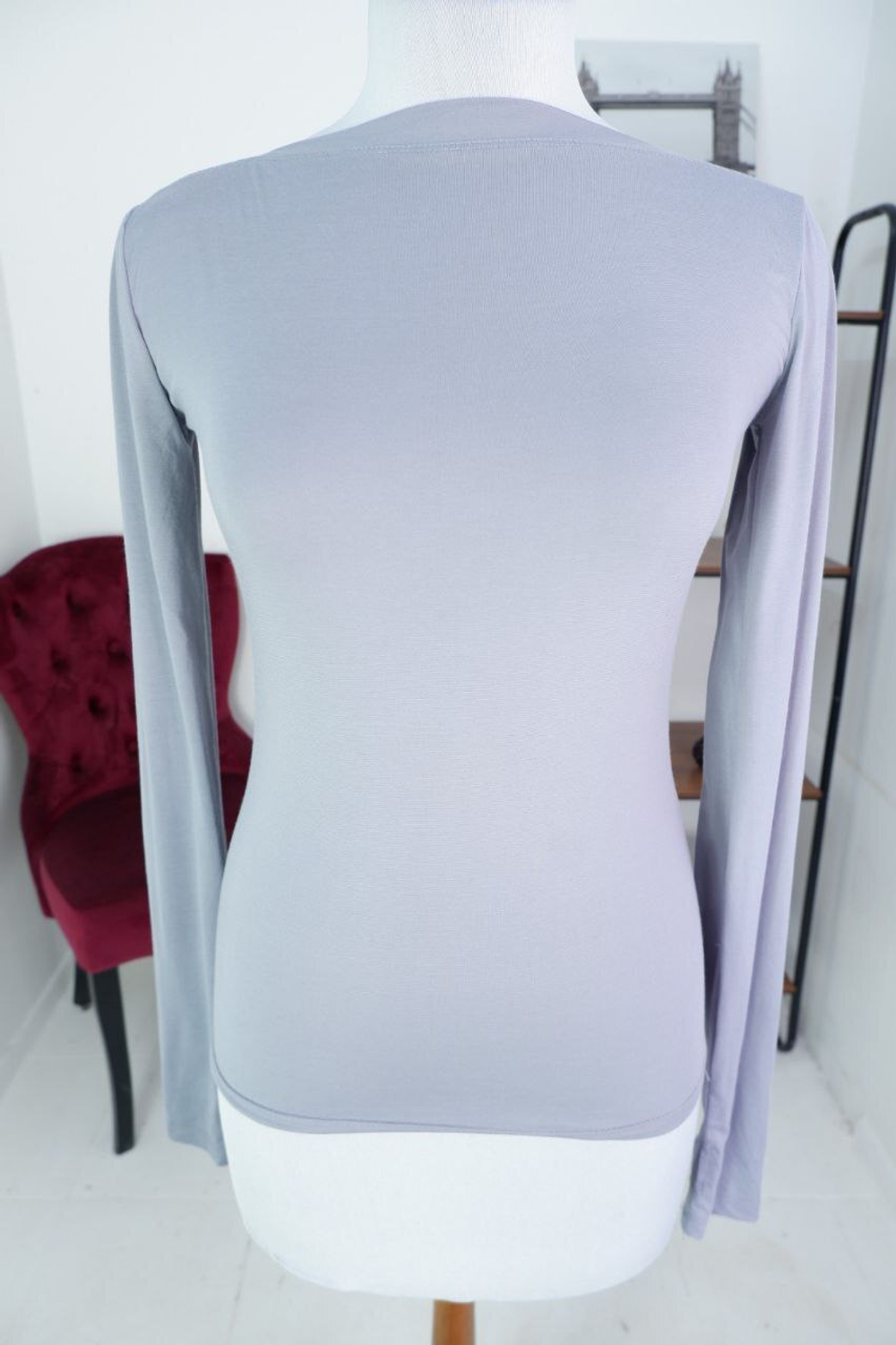 Футболка с длинным рукавом базовая 44 размер