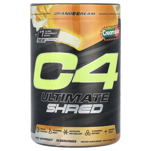C4 / Cellucor, C4 Ultimate Shred, Pre-Workout, Creamsicle® Orange Cream, 13.8 oz (392 g)
