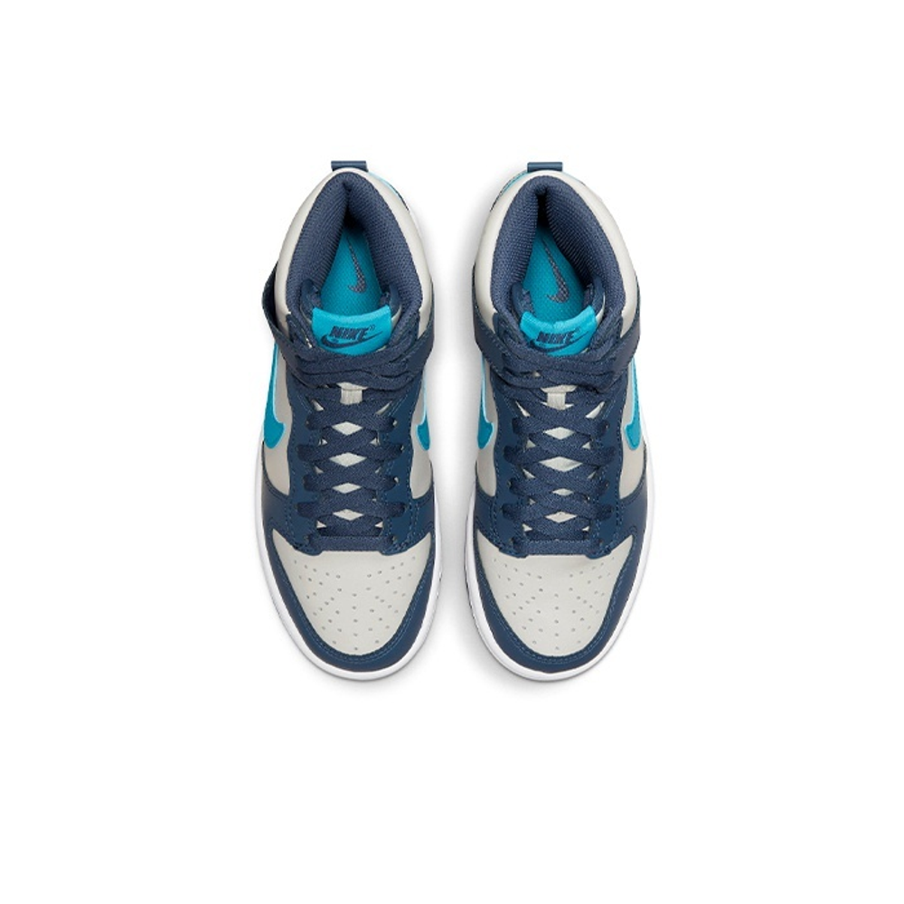 Кроссовки Nike Dunk High Light Bone Diffused Blue