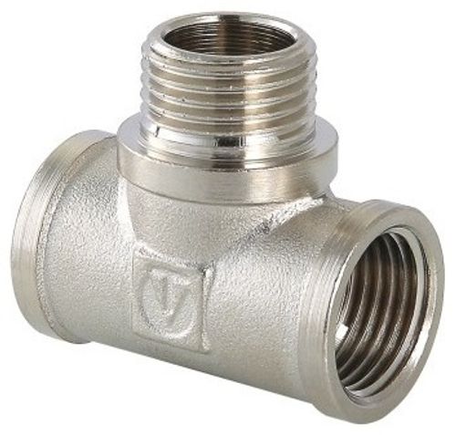 Тройник Valtec 3/4"х3/4"х3/4" ВР/НР/ВР латунный никелированный VTr.132.N.0005