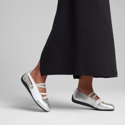 PUMA Женские кроссовки-балетки Speedcat Ballet Metallic, серебряный