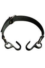 Распорки для рта на кожаном ремешке (черный с серебряным) (Цвет: черный с серебряным)