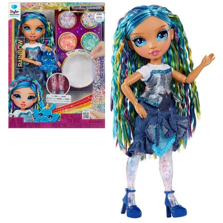Rainbow High - Блестящая кукла SKYLER (Синяя) Rainbow Shimmers with Slime 122418