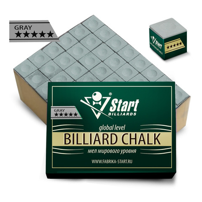 Мел Start Billiards 5 звезд серый (144 шт)