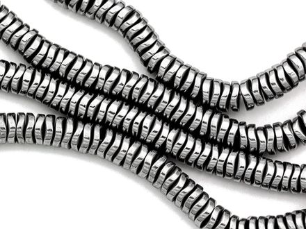 Нить бусин из гематита, волнистый 6мм