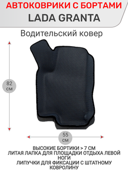 Автоковрики для Lada Granta. Рестайлинг.