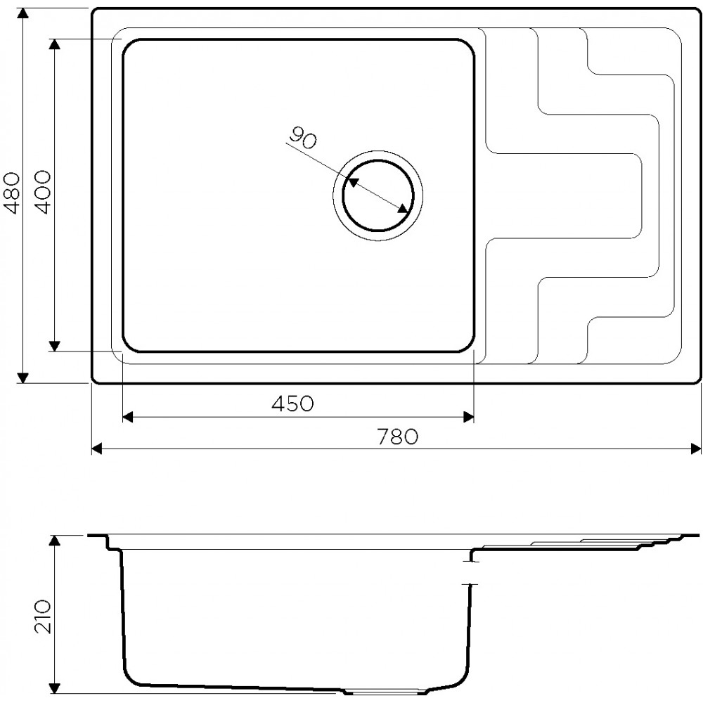 Кухонная мойка Omoikiri Mizu 78-LB-IN