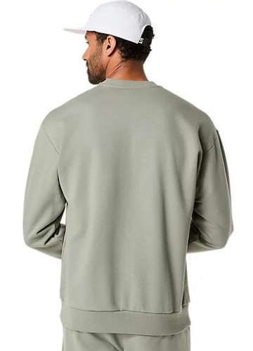 Мужская теннисная кофта Asics Fleece Crew-Neck Top Relaxed - lichen green