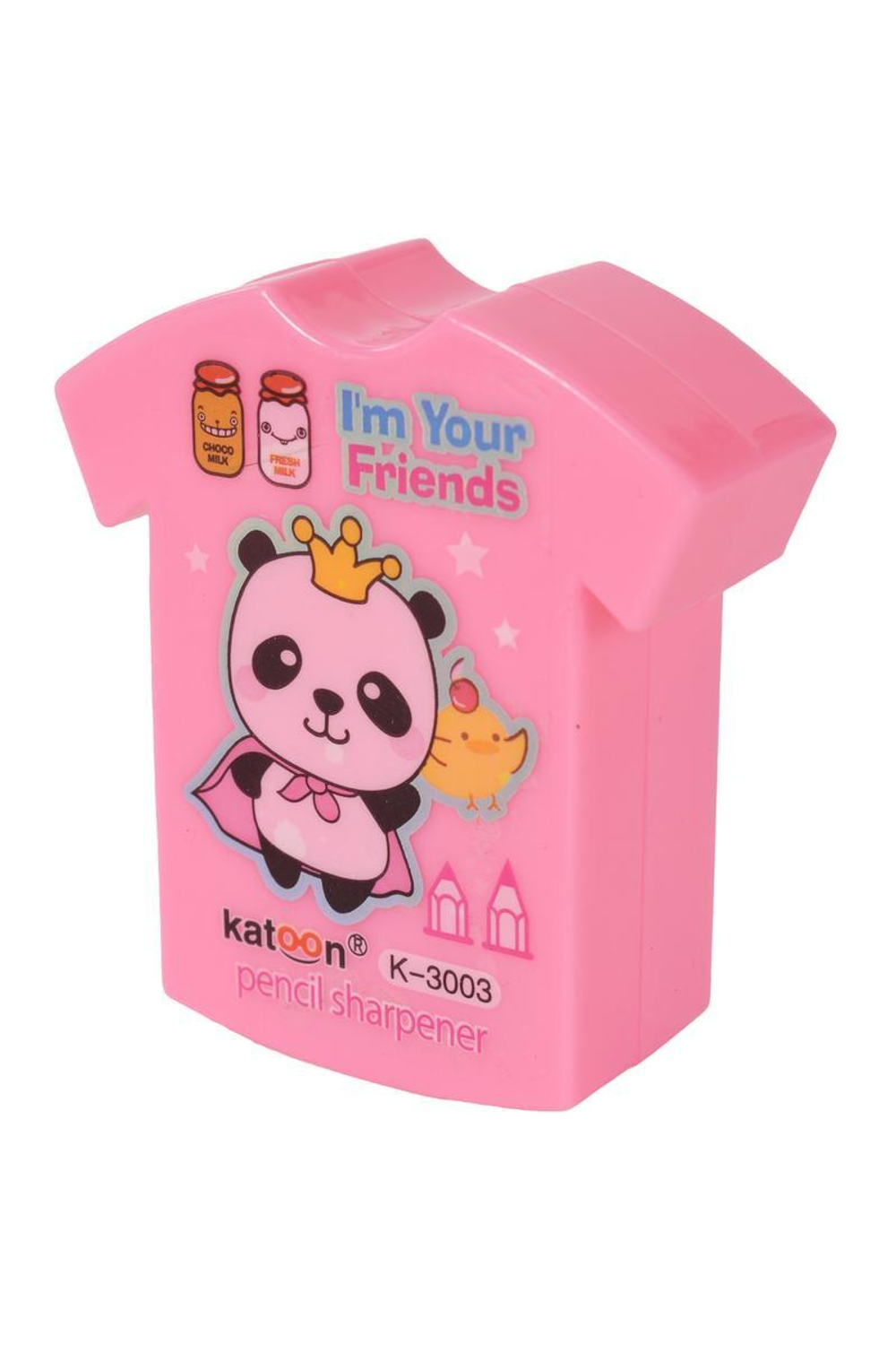 Точилка "Футболка с пандой", 2 отверстия, 1 шт.