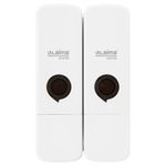 Дозатор двойной 2 х 0,3 л для жидкого мыла/шампуня/геля LAIMA PREMIUM, НАЛИВНОЙ, белый, ABS-пластик, 609499