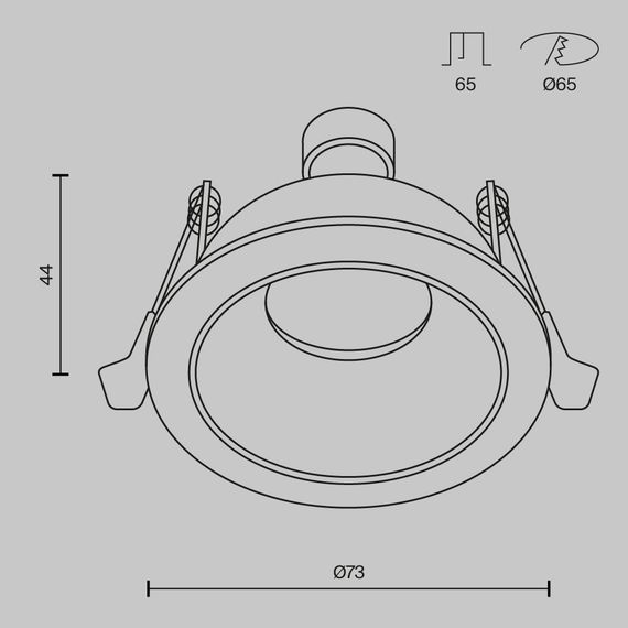 Встраиваемый светильник Maytoni Technical Downlight Share DL126-GU10-WMG