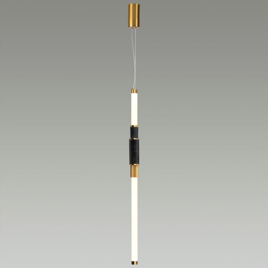 4361/14L MIDCENT ODL24 126 черный мрамор/антич. бронза/металл/акрил Подвесной светильник (ВЕРТ. И ГОРИЗОНТ) IP20 LED 14W 3000K 220V MARMI