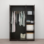 Шкаф - IKEA RAKKESTAD/РАККЕСТАД ИКЕА, 55х117х176 см, черный