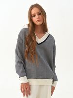 Джемпер для девочки 954 синий-молочный