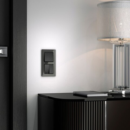 Рамка на 2 поста Favorit (черный,стекло)