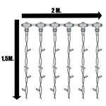 Светодиодная гирлянда занавес 2*1,5 схема