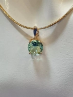 Подвеска форма круг цвет светло-зеленый